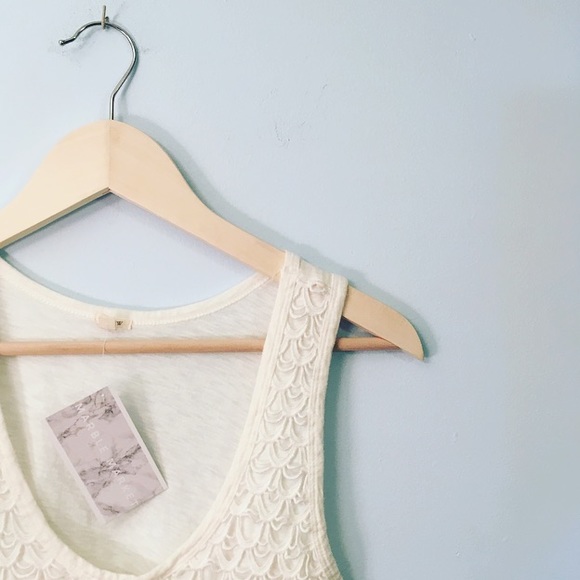 J. Crew Tops - J. Crew authentic white fringe Tank soft Sz Small
